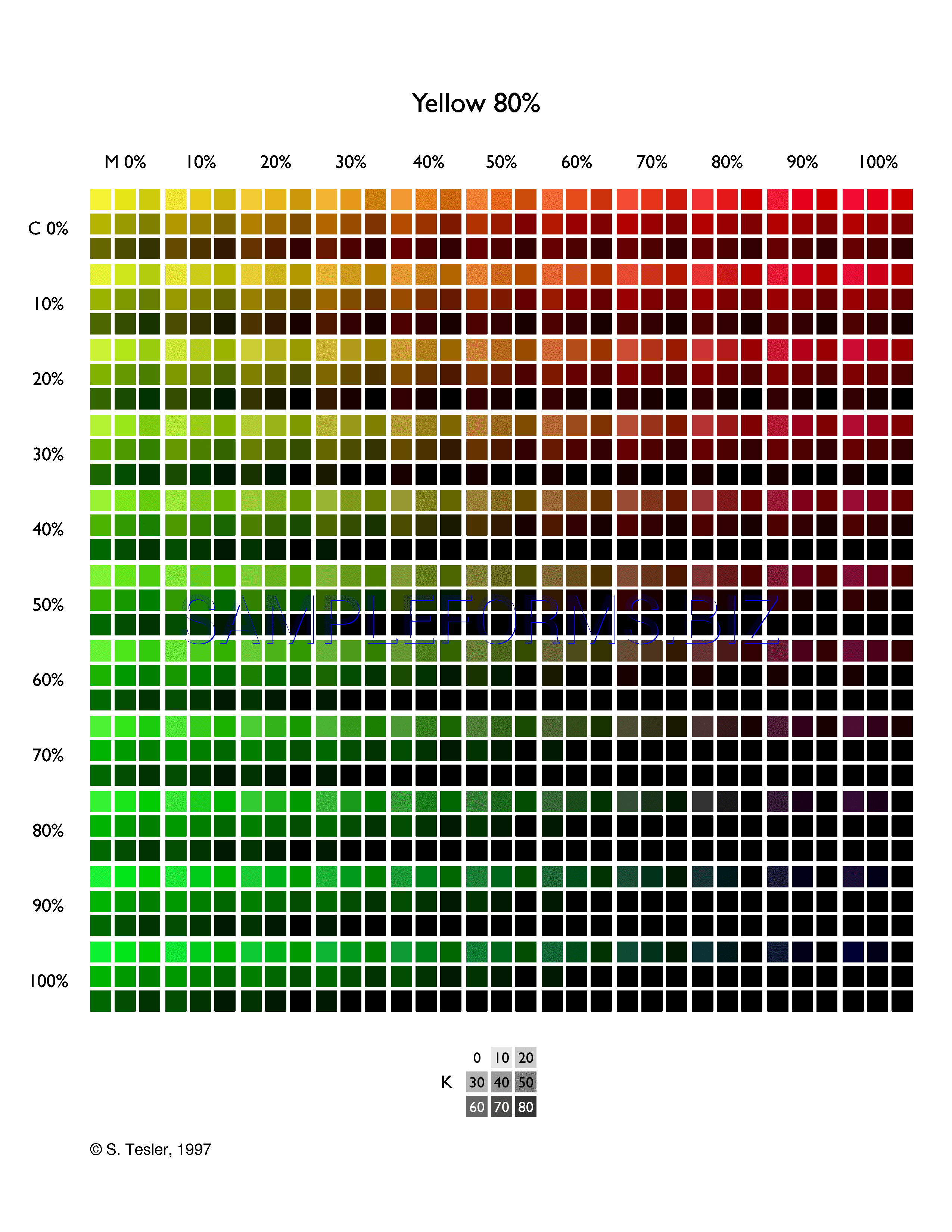 Preview free downloadable CMYK Color Charts in PDF (page 10)