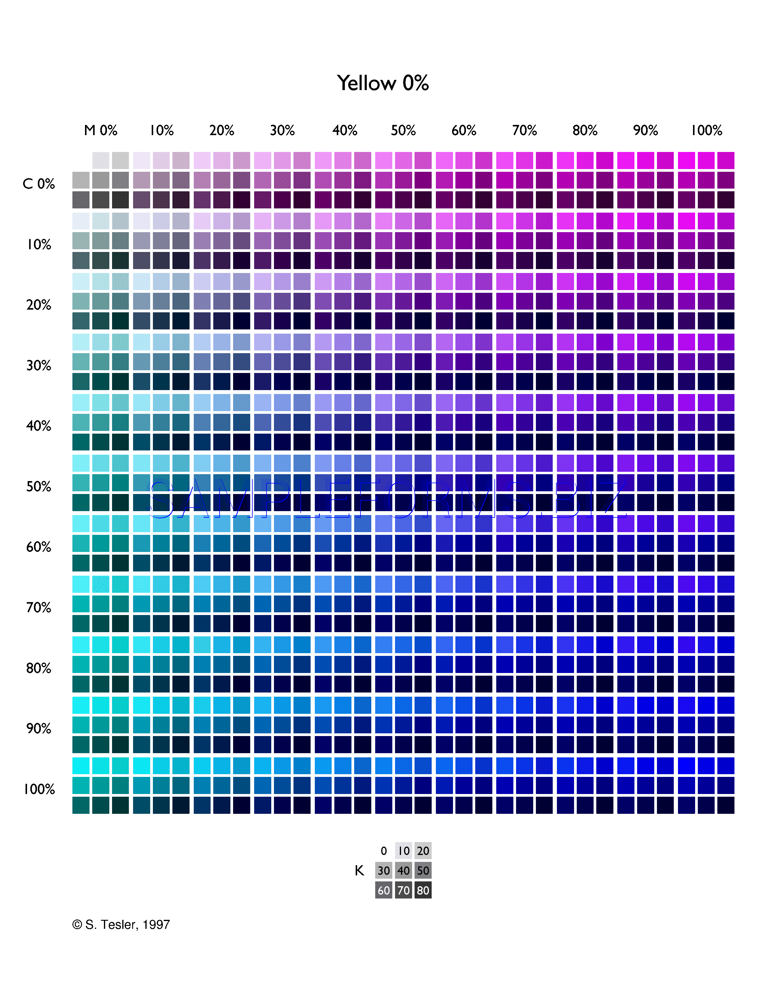 Preview free downloadable CMYK Color Charts in PDF (page 2)
