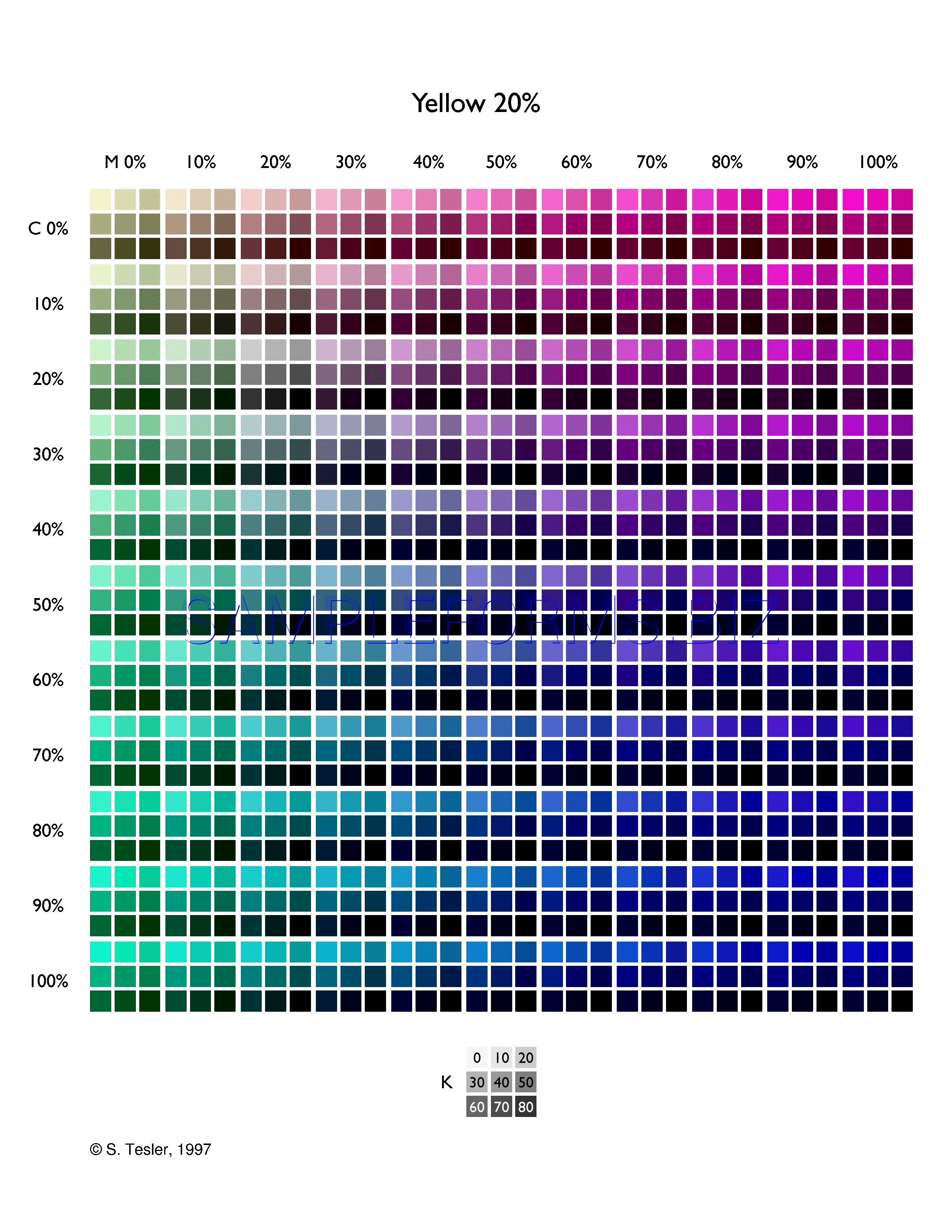Preview free downloadable CMYK Color Charts in PDF (page 4)